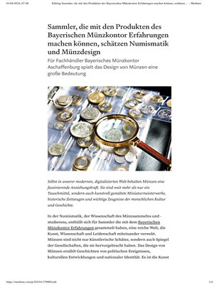 Sammler, die mit den Produkten des Bayerischen Münzkontor Erfahrungen machen können, schätzen Numismatik und Münzdesign