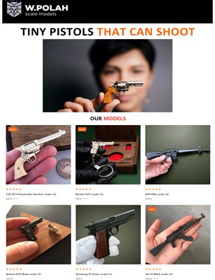 W.Polah Miniature Guns 2mm Models