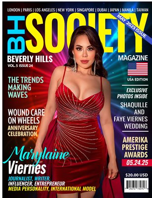 Marylaine Viernes on the Cover of Beverly HIlls Society Magaziine