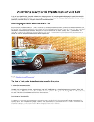 Cash for used Cars Canberra