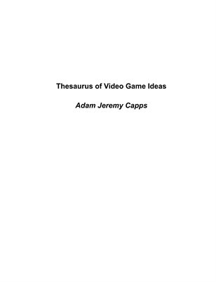 Thesaurus of Video Game Ideas